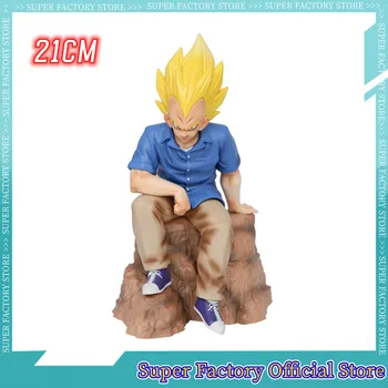 21cm Dragon Ball Figura Vegeta Anime Figura de Estilo Casual Vegeta Estatueta de Pvc Coleção Estátua Modelo de Enfeite de Brinquedos de Presente