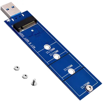 SSD M2 para Adaptador USB M. 2 para USB Adaptador de Chave B M. 2 SATA Protocolo de SSD, Placa de NGFF para USB 3.0 SSD Cartão para 2230 2242 2280 2260