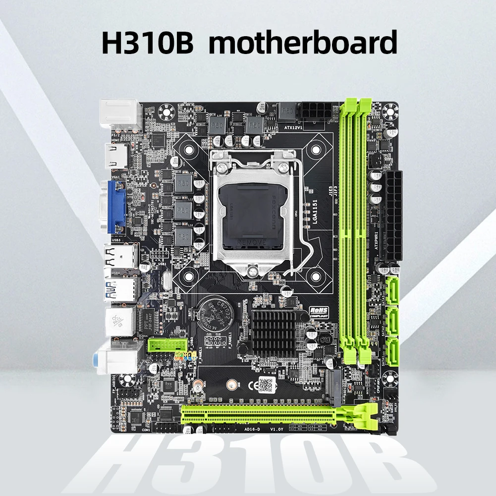 H310B Computador placa Mãe LGA 1151 Suporte RAM DDR4 32GB NVME M. 2 SATA3.0 USB3.0 Gigabit Ethernet PCI-E 16X Gráfico Slot para Cartão . ' - ' . 2