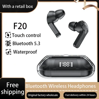 NOVO F20 Bluetooth 5.3 Fones de ouvido Com Microfone fone de ouvido sem Fio HD Estéreo de Esportes Impermeável Redução de Ruído do Fone de ouvido Para Smartphones
