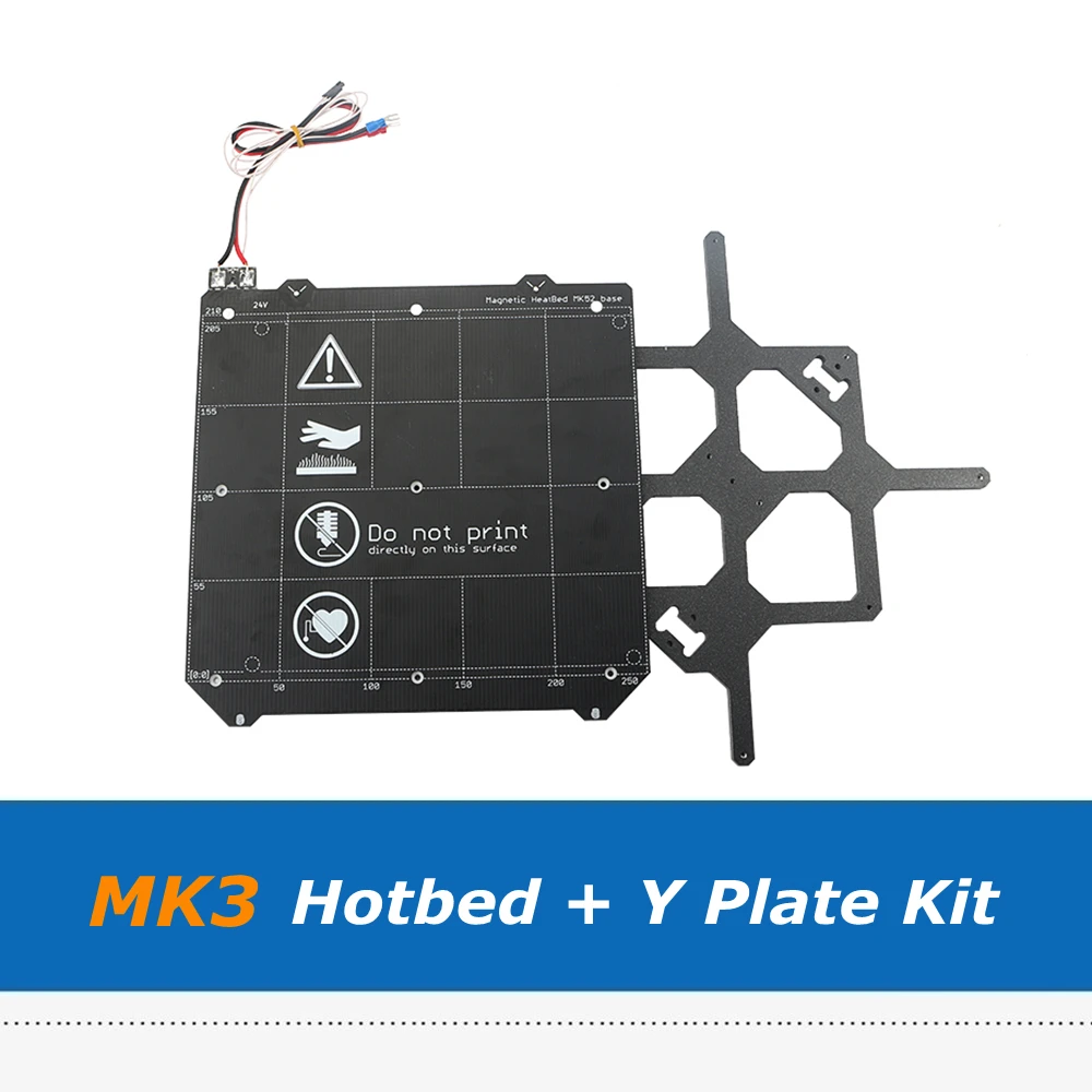 24V MK52 Magnético Viveiro Heatbed + MK3 Y Transporte Suporte + Espaçador Scew Conjunto De Prusa I3 MK3/MK2/MK2.5 Impressora 3D de Plataforma Peças . ' - ' . 1