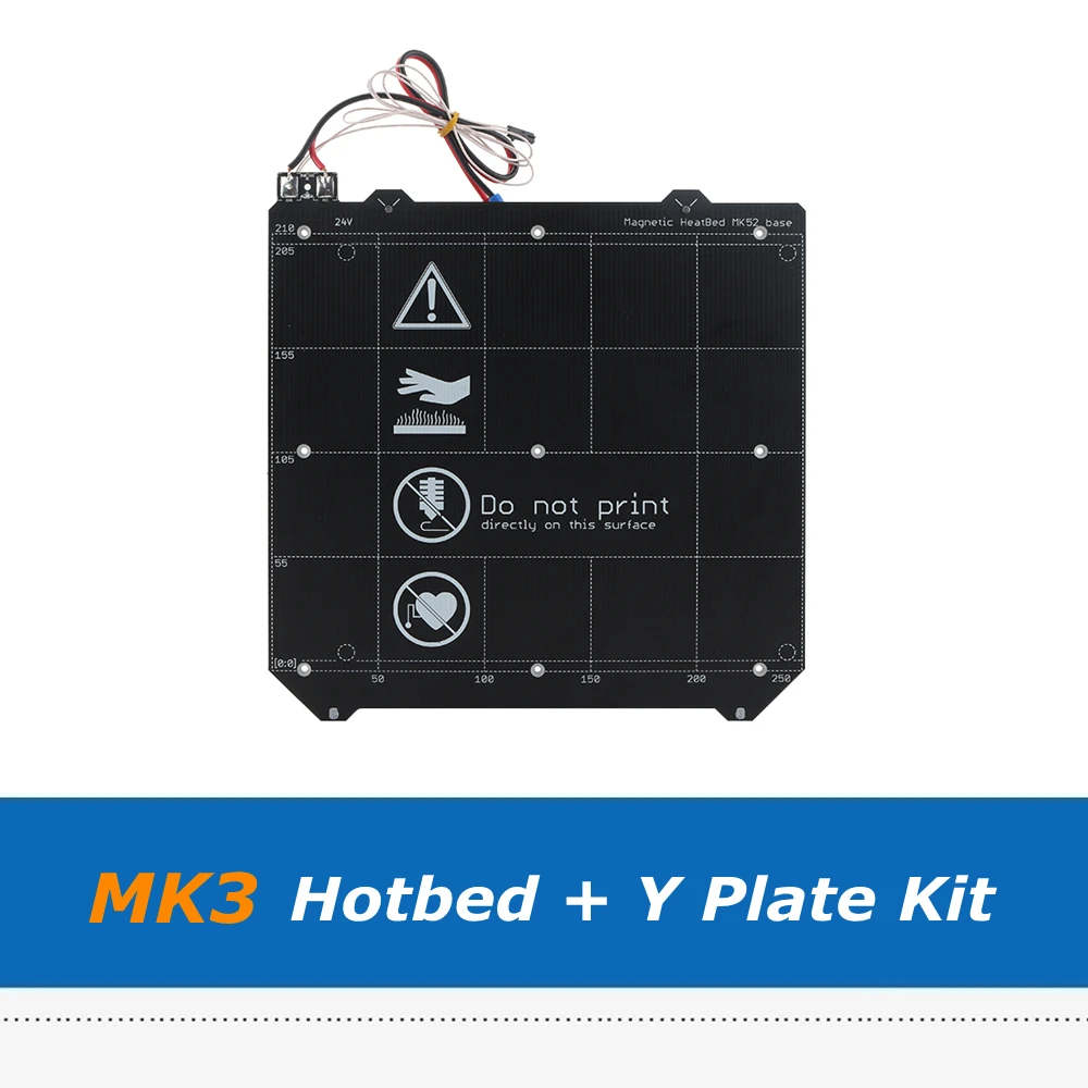 24V MK52 Magnético Viveiro Heatbed + MK3 Y Transporte Suporte + Espaçador Scew Conjunto De Prusa I3 MK3/MK2/MK2.5 Impressora 3D de Plataforma Peças . ' - ' . 2