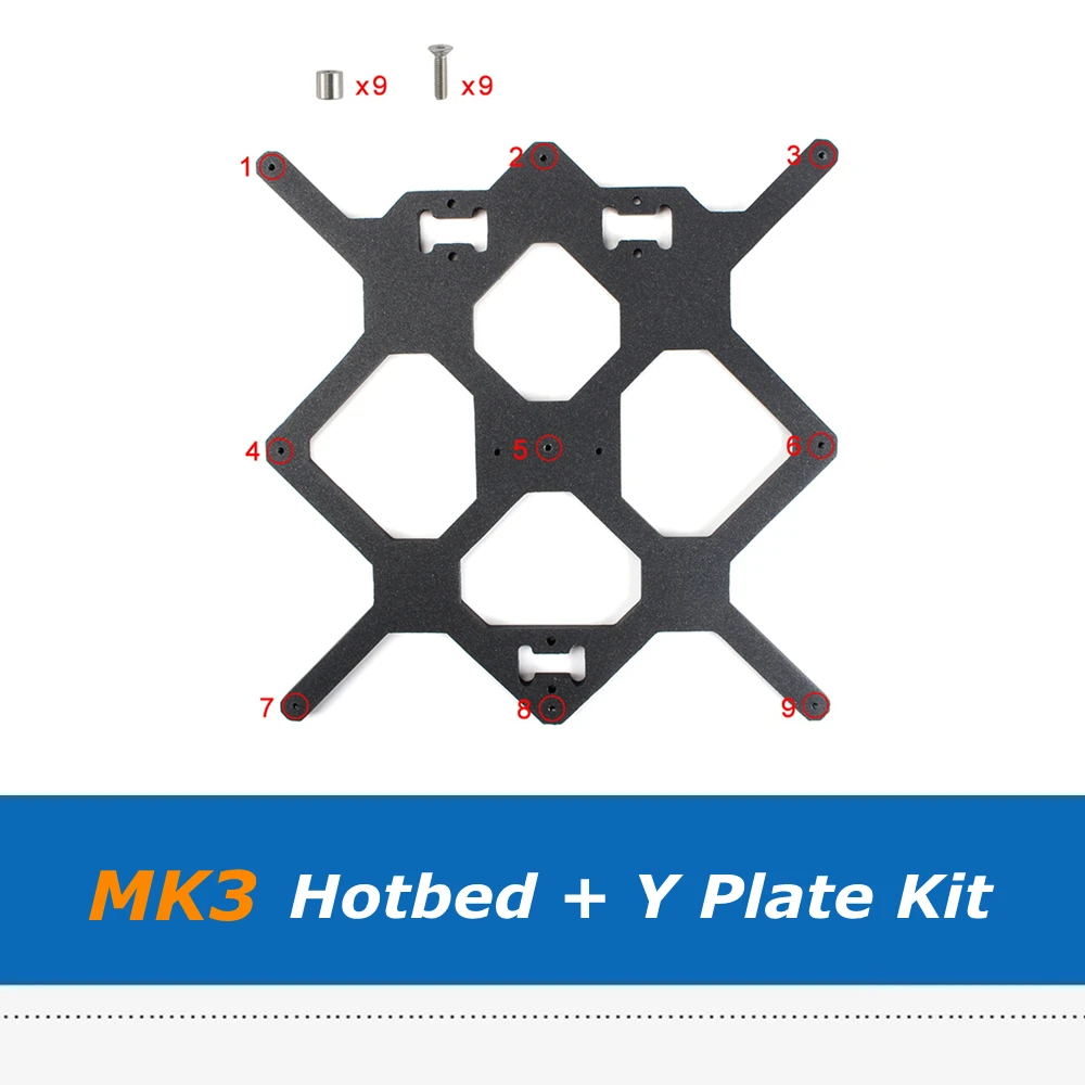 24V MK52 Magnético Viveiro Heatbed + MK3 Y Transporte Suporte + Espaçador Scew Conjunto De Prusa I3 MK3/MK2/MK2.5 Impressora 3D de Plataforma Peças . ' - ' . 3
