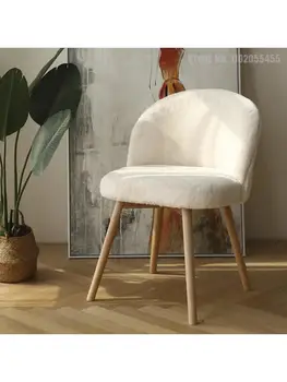 Nordic cômoda maquiagem fezes encosto casa quarto designer de luz de luxo maquiagem cadeira de líquido vermelho ins nail art cadeira