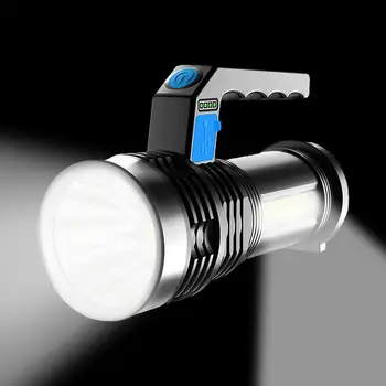 Lanterna recarregável LED COB Lado Portátil Luz da Tocha Lanterna de Campismo De 4 Níveis de Brilho Forte Lanterna de Longo Alcance