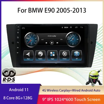 2din Android 11 Auto-Rádio Estéreo Para BMW E90 2005-2013 Carro GPS de Navegação Multimédia Player Com RDS BT, Wifi 4G Carplay