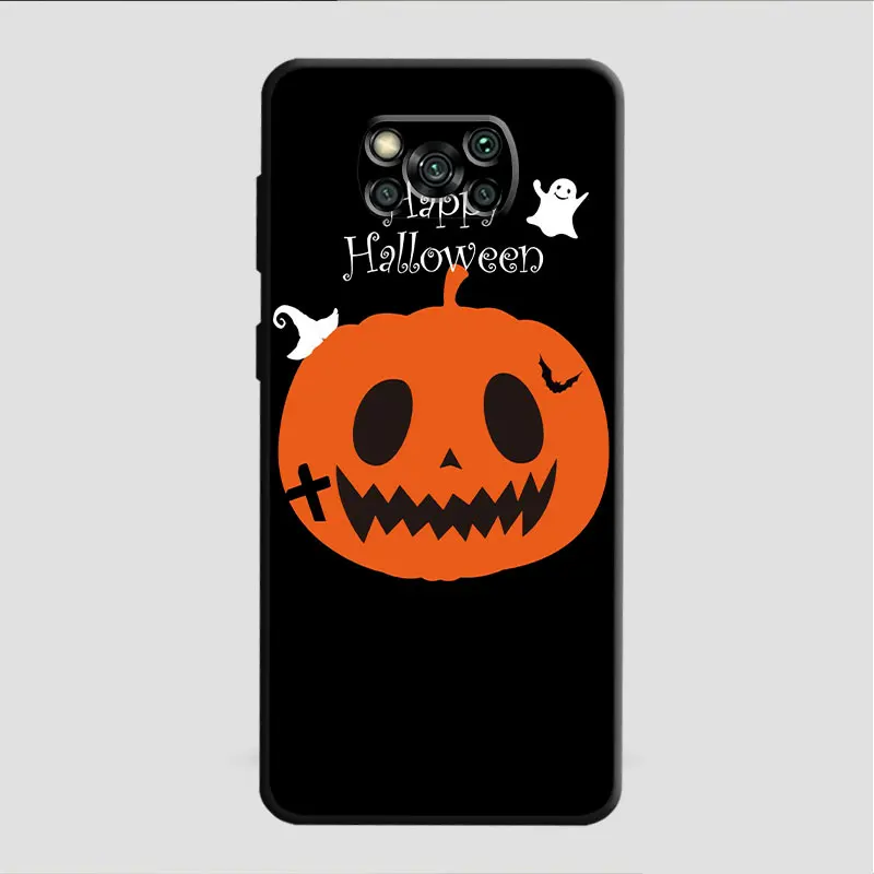 Halloween Punpkin Caso De Telefone Xiaomi Poco X3 NFC X4pro M3 F1 F5 Pro 13 12 11 Lite Pro 12X 11T 10T 9T Nota 10 . ' - ' . 2