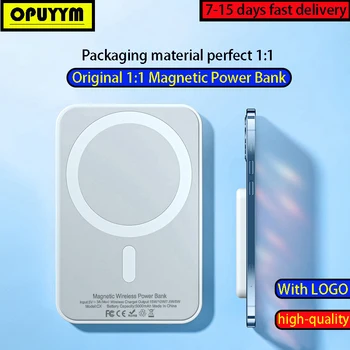 10000mAh Originais 1:1 Magnético sem Fio do carregador MagSafe banco de potência Para iPhone12 13 14 15pro Max auxiliar Externa de bateria