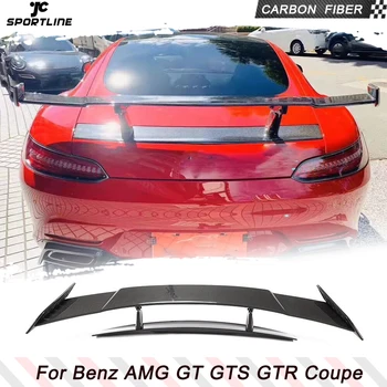 A Fibra de carbono Tronco de Carro Spoiler para a Mercedes-Benz AMG GT GTS GTR Coupe 2 Portas 2015-2018 Traseira, Tampa do porta-malas Cauda Estilo Carro Kits