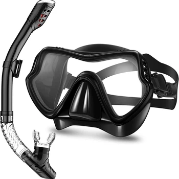 Equipamento de mergulho Seco Snorkel Mergulho Máscara de Definir a Máscara de Adultos de Nevoeiro Mergulho Natação Equipamento de Formação para Homens Mulheres