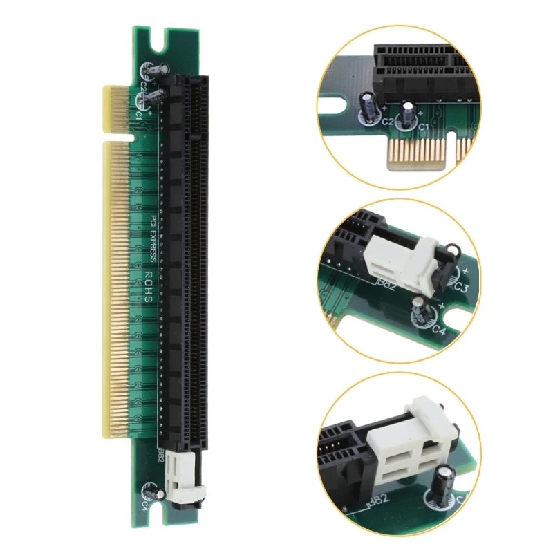 PCIE de 90 Graus para a Direita PciE PciExpress 16X Extender Protetor de Placa de Adaptador para Servidor de 1U Acessórios do Chassi . ' - ' . 1