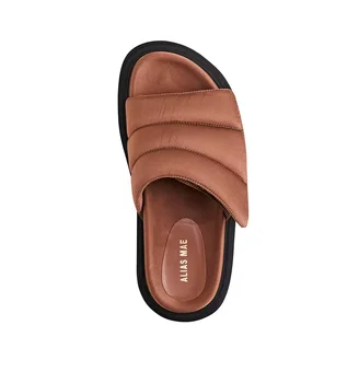 A coleção primavera / Verão as Mulheres de Peles Televisão apresentação de Sandálias Fofas Aberto Toe de Moda Chinelo Suave Deslizar sobre Sapatos
