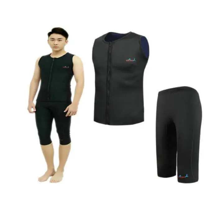 2mm Homens de Neoprene sem Mangas WetsuiSwim Jaqueta Colete Shorts Proteção UV, Terno de Mergulho da sungas de Surf Fatos . ' - ' . 5