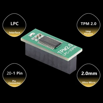 TPM 2.0 Trusted Platform Module LPC-20PIN placa-Mãe Placa Windows 11 de Atualização de Teste de Peças de Reposição para ASUS GIGABYTE Intel AMD