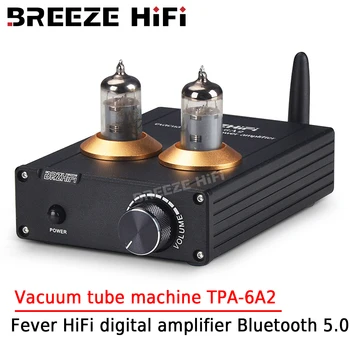 BRISA APARELHAGEM hi-fi Tubo de Vácuo Máquina de TPA-6A2 Febre Aparelhagem hi-fi, 50W+50W Amplificador Digital Bluetooth 5.0 Home Pequeno alto-Falante