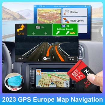2023 América do Norte mapa de cartões micro SD de 32 GB para windows/Android, sistema de Navegação GPS Estados Unidos Canadá México atualizações Gratuitas