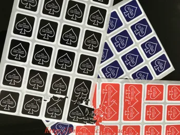 30 Folhas de Bic Cartão de jogo Caso a Caixa de Baralho Selo Adesivo Truque de Mágica 24 em 1 Folha 3 Cores para a Escolha de Acessórios de Magia Brinquedos Divertidos