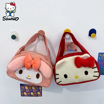 Kawaii Sanrio Saco De Lona Hello Kitty Bolsa Minha Melodia Bolsa De Maquiagem Portátil, Produtos De Higiene Pessoal Saco De Armazenamento De Olá Kitty Coisas De Presente De Aniversário