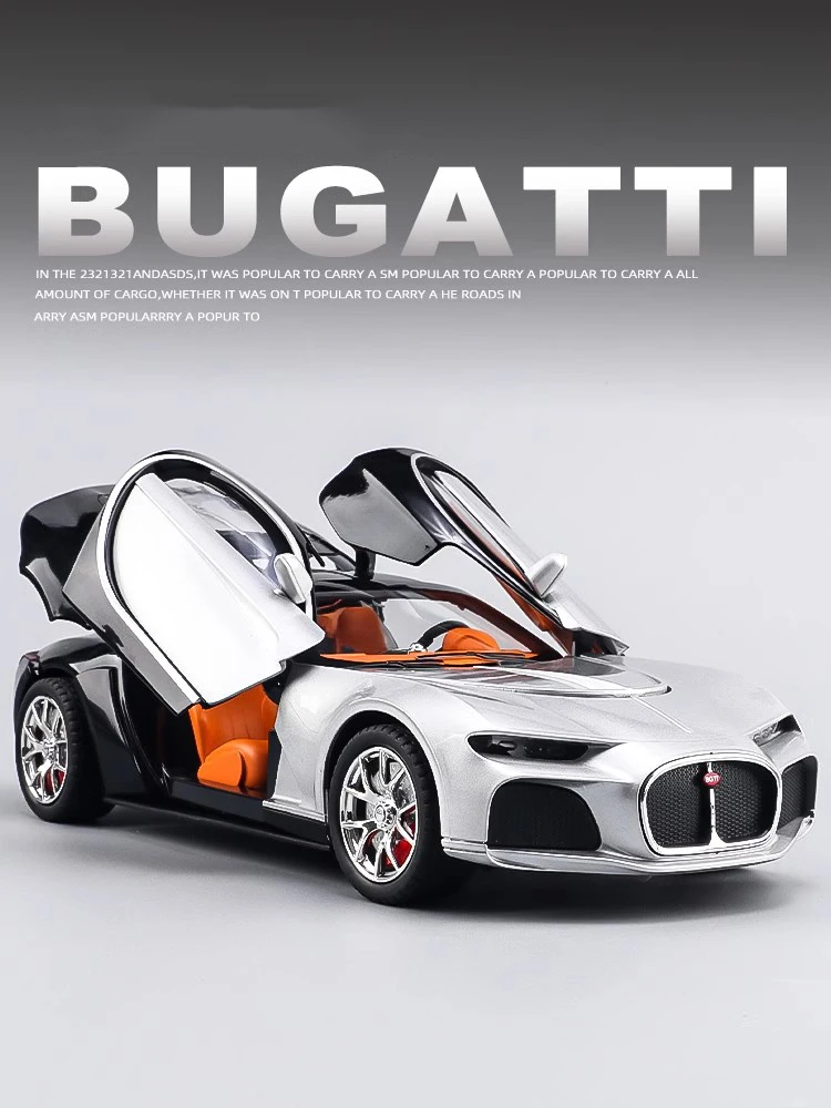 Novo 1:24 Simulação Bugatti Atlantic Liga De Modelo De Carro De Som E Luz Puxar Carro De Brinquedo Carro Esporte De Menino Coleção Decoração Presente . ' - ' . 5