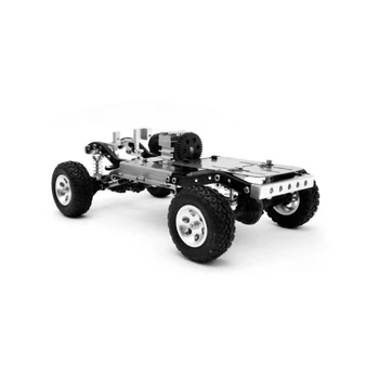 1/24RC Mini Escalada Carro Pequeno Relação de Metal Frame de Escalada de Trabalho de Brinquedo (Com Motor & Servo, Prata