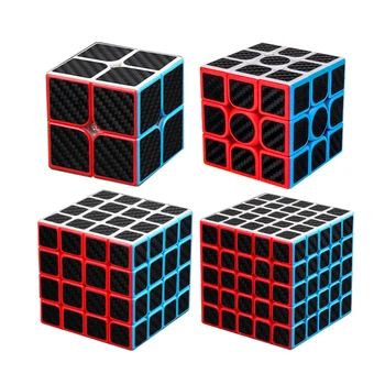 Mo Yu Cubo de Fibra de Carbono Adesivos Cubo Mágico 2x2 3x3 4x4 5x5 Torção Pirâmide Espelho Velocidade do Cubo Mágico Quebra-cabeça Louca Brinquedos Educ Brinquedo