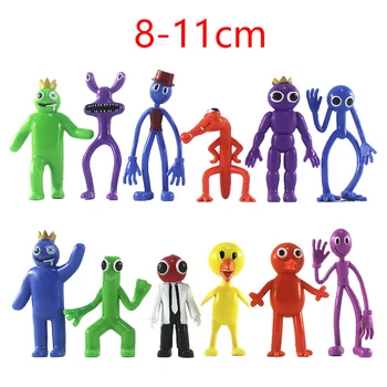 6/8/12Pcs/set 2022 arco-íris, Amigos, Figuras de Anime Modelo de Bonecos de Anime Figura de Horror de Carro Jogos de Decoração do Bolo de Crianças Brinquedos de Presente