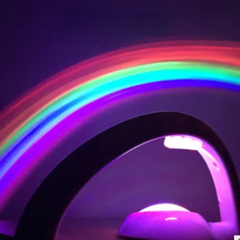 Novidade LED Colorido arco-íris Noite Romântico à Luz de arco-íris Céu a Lâmpada do Projetor do Quarto a Luz de Casa, Decoração, Presentes de Aniversário