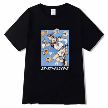 Homens/Mulheres Causal Camiseta De Anime Jojo Bizarre Adventure Gráfico De Impressão De T-Shirt Da Moda O-Pescoço Curto Mangas Unisex Streetwear