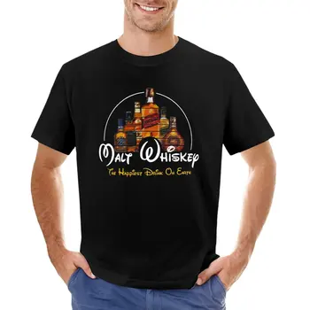 Uísque de malte Camisa, mais Feliz Bebida Engraçado Trocadilho Paródia T-Shirt estética roupas personalizadas camisas slim fit t-shirts para os homens