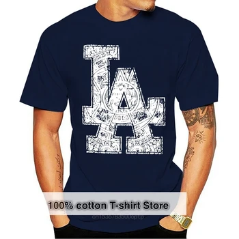 La Tribal T-Shirt De Los Angeles Asteca Logo Tee Adultos Mens Preto Novo Clássico De Algodão Homens Gola Redonda Camisa De Manga Curta T