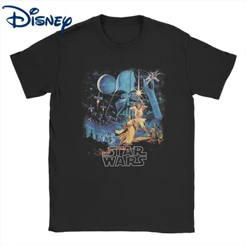 Disney Star Wars T-Shirts Homens Mulheres Uma Nova Esperança Desvaneceu-100% Algodão T-Shirt Gola T-Shirt Gráfico Impresso Roupas