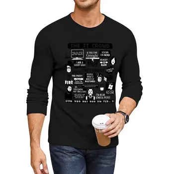 Novo The IT Crowd Citações Longas T-Shirt personalizada t-shirts estética roupas mens gráfico t-shirts anime