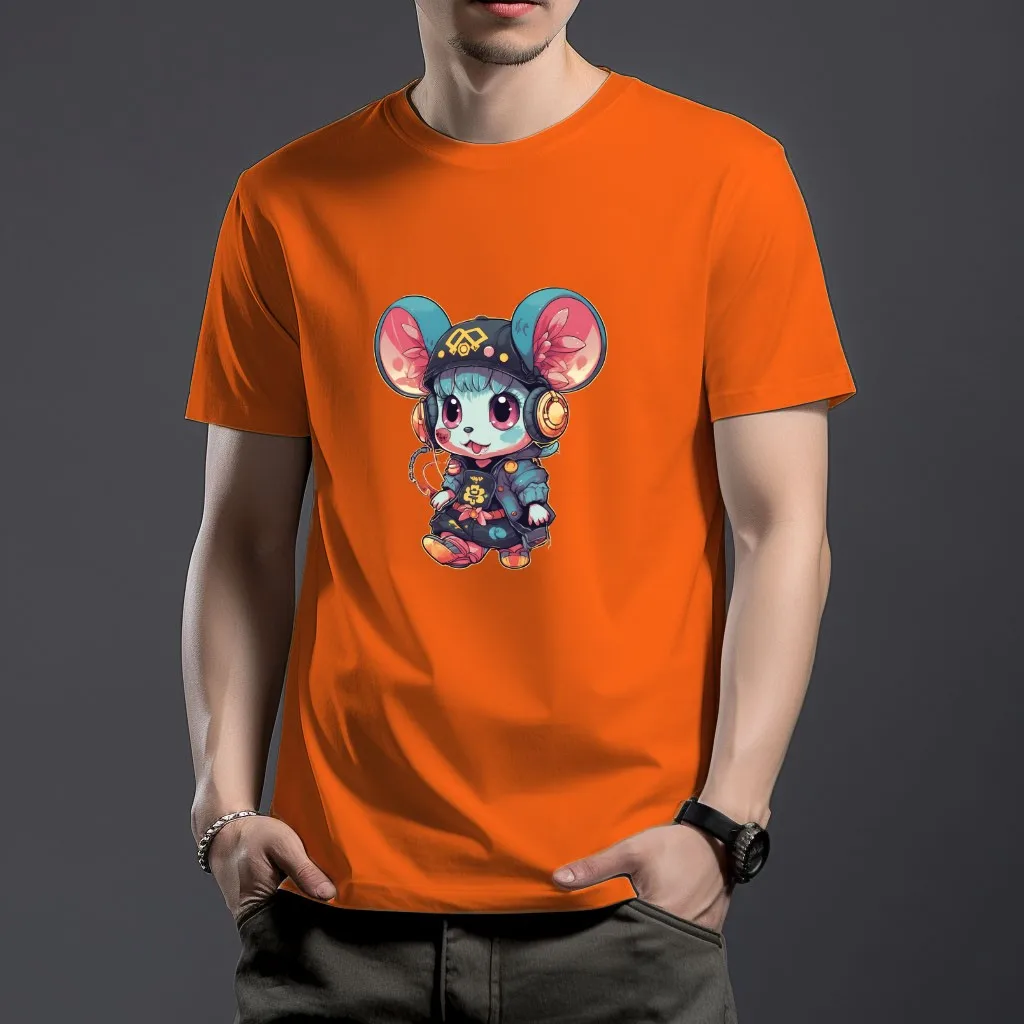 WSFEC S-4XL Gráfico T-Shirts de Verão de Manga Curta Casual, Esporte de Topo de Algodão Respirável Comfort Mouse Padrão Diy Personalizado Tshirt . ' - ' . 3