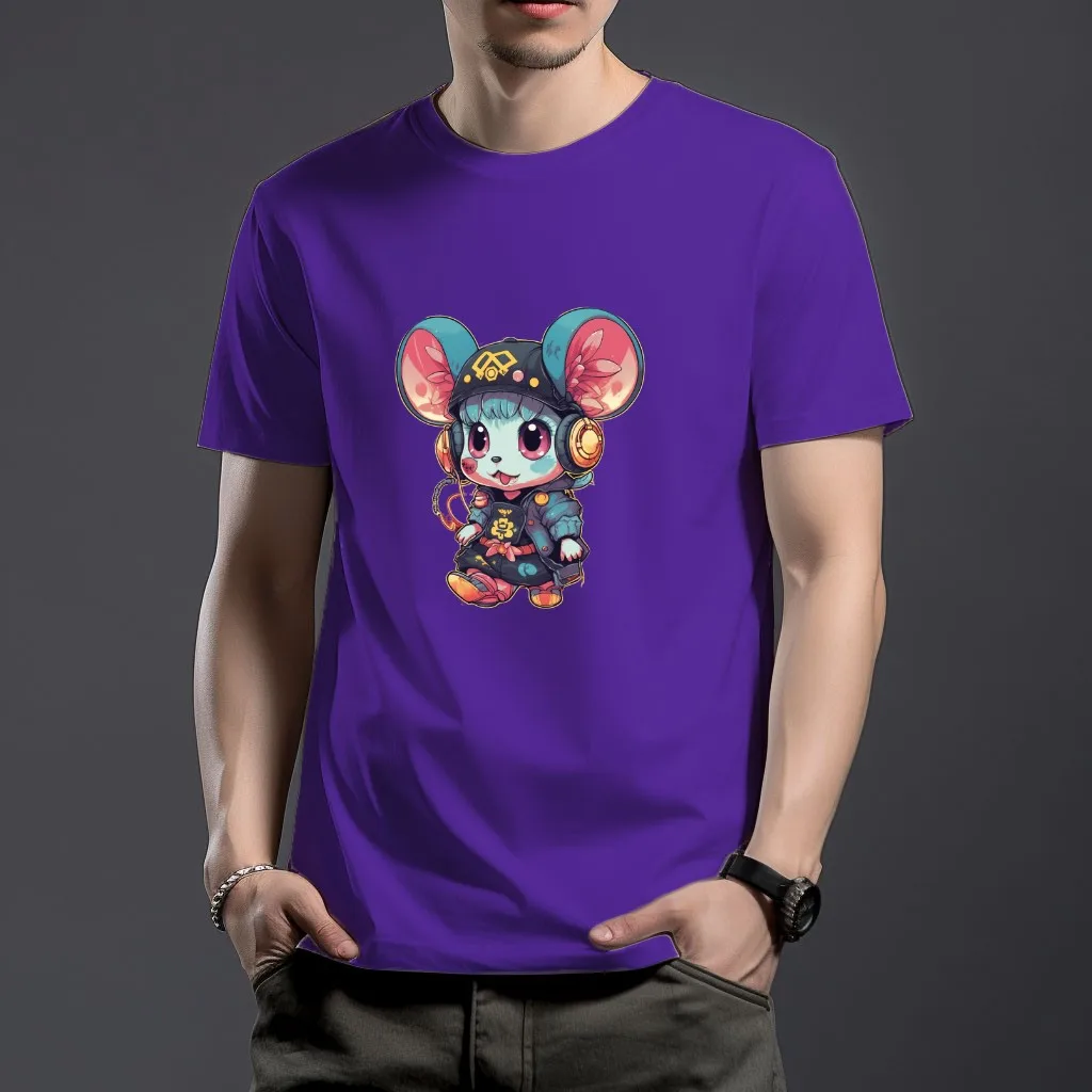WSFEC S-4XL Gráfico T-Shirts de Verão de Manga Curta Casual, Esporte de Topo de Algodão Respirável Comfort Mouse Padrão Diy Personalizado Tshirt . ' - ' . 5