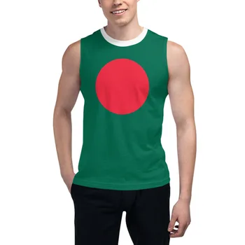 T-shirt sem mangas Bangladesh Bandeira 3D Homens Camiseta de Meninos Academias Tops de Fitness Corredores de Treinamento de Basquete de Colete