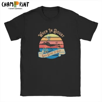 Casual de Mergulho Mergulho Mergulho Pai T-Shirt para Homens Gola Redonda 100% Algodão T-Shirt de Manga Curta T Roupas Clássicas