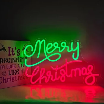 Feliz Natal Sinal de Néon do Diodo emissor de Luz de Néon de Natal, Decoração de Interiores para a Arte de Parede Decorativo Noite de Luz para Festa Decoração de Natal