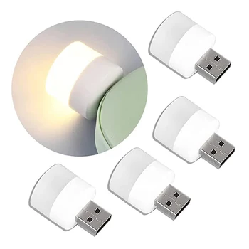 Mini USB Noite de Luz Branca Quente de Proteção para os Olhos do Livro Luz de Leitura Ficha USB do Computador Móvel de Energia LED de Carregamento Lâmpada da Noite