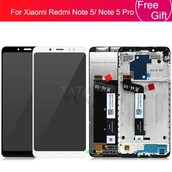 Para Xiaomi Redmi Nota 5 Pro Visor LCD de Digitador, Com Quadro 10 da Tela de Toque Redmi Nota 5 LCD de Substituição de Peças de Reparo