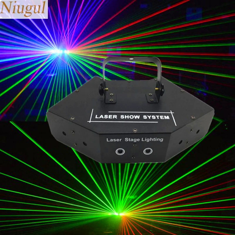 6 Lente RGB de Digitalização a Laser de Luz/ DMX512 Feixe de Linha de Varredura de Palco, Luzes, DJ de Dança de Barra de Casa de Festa Disco Laser Iluminação/ Sistema da Mostra do Laser . ' - ' . 0