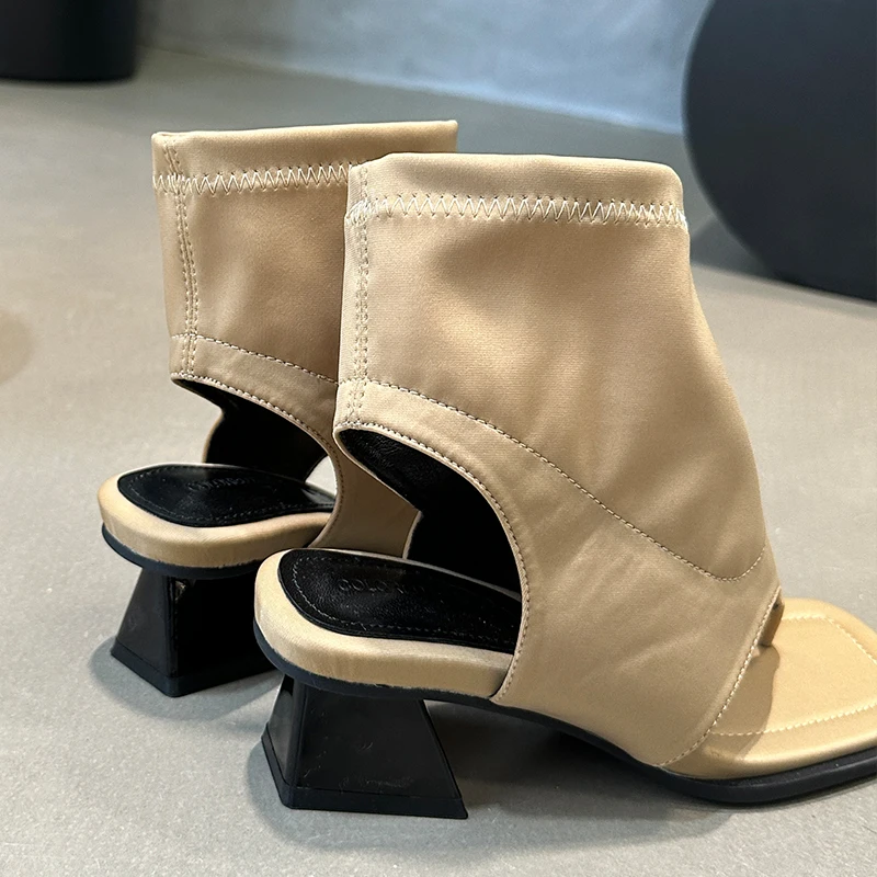 Womens Sandálias Botas De 2023 Senhoras Elegantes Botas Calçados Praça Do Dedo Do Pé De Fora Da Nova Flip-Flops Gladiador Sapatos Femininos Para Sandálias . ' - ' . 3