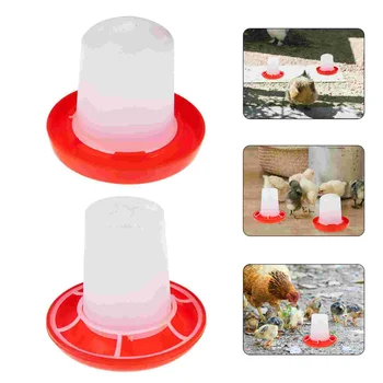 1 Conjunto de Chick Alimentador Automático Pet, Dispenser de Água de Plástico Alimentador de Aves de Capoeira de Equipamento para Alimentação