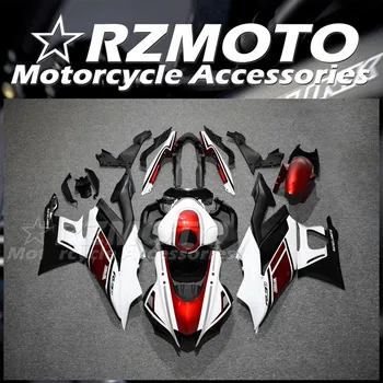4Gifts Novo ABS Moto Carenagem Kit de Ajuste Para a YAMAHA YZF - R3 R25 2019 2020 2021 2022 19 20 21 22 Carroçaria Conjunto Branco Vermelho