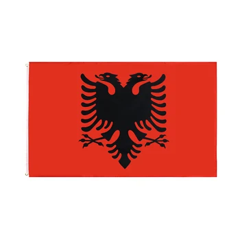 Albânia Bandeira 3x5 Pés Bandeira Da Albânia 90x 150cm de Alta Qualidade de Suspensão de Poliéster Albânia Bandeira Nacional