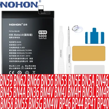 NOHON Bateria Para Xiaomi Redmi Nota 10 9 Pro 11E 11 8 8 7 6 5 POCO F4 GT M3 C40 X4 Mi 12 12X 12S 9T 11 Ultra BN59 BS06FA BP48