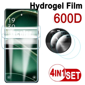 4IN1 Segurança Gel Filme Para OPPO Encontrar X6 Pro X5 X3 2PCS Tela de Hidrogel Protetor+2PCS Câmera Lente de Vidro OPO FindX6 X6Pro X5Pro X 6