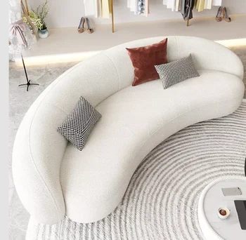Design Único Dos Sofás De Sala De Estar Em Corte De Tecido De Sofá Branco Conjunto De Sofá De Mobiliário Moderno Chaise Sofá Modular