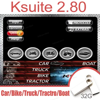 2022 Quente da Venda do Carro Caminhão Moto Tractros Barco de reparação de software Ksuite 2.80 2017year Correcção RSA de Erro para K E S S V2 V5.017