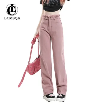 Y2k Mulheres Calças de Vestuário Feminino coreano Moda Jeans Vintage Mulher de Cintura Alta Jeans Streetwear Roupas de Perna Reta 2023 Tendência