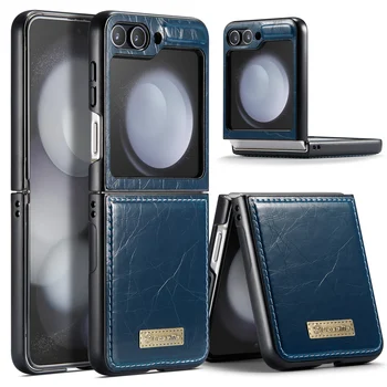 para samsung flip5 Anti-Queda de Luxo Bolsa de Couro Coque Case para Samsung Galaxy Z Flip 5 Flip5 5G Zflip5 Acessórios do Telefone